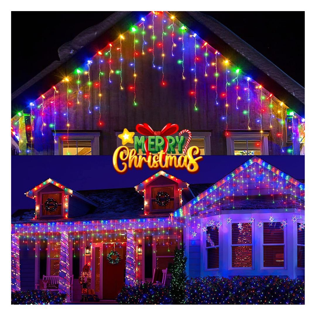 CORTINA DE LUCES LED RGB 20M NAVIDEÑA CON CONTROL REMOTO, TEMPORIZADOR 6/8H Y 8 MODOS DE ILUMINACIÓN - 1