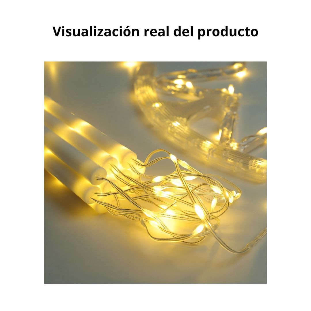 ESCALERA NAVIDEÑA LED RGB 2.1 M CON PAPÁ NOEL, CONTROL REMOTO, 8 MODOS DE LUZ Y TEMPORIZADOR - 6