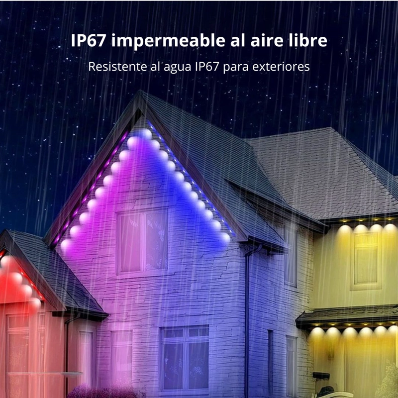 LUCES LED RGB PARA EXTERIORES 15 M IP67 CON APP BLUETOOTH, CONTROL ...