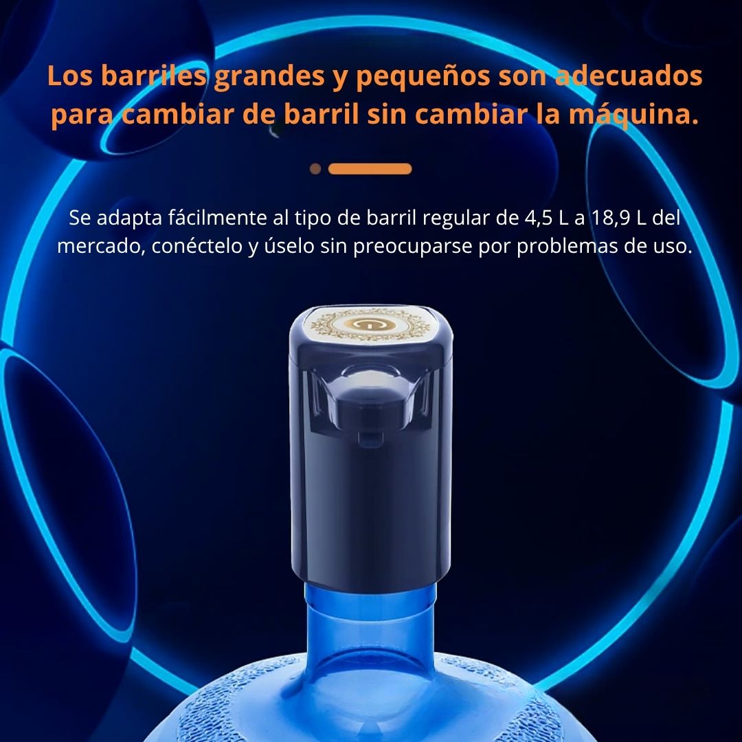 DISPENSADOR DE AGUA ELÉCTRICO AUTOMÁTICO CON BATERÍA RECARGABLE USB PARA BIDONES 5 A 20 LITROS - 2