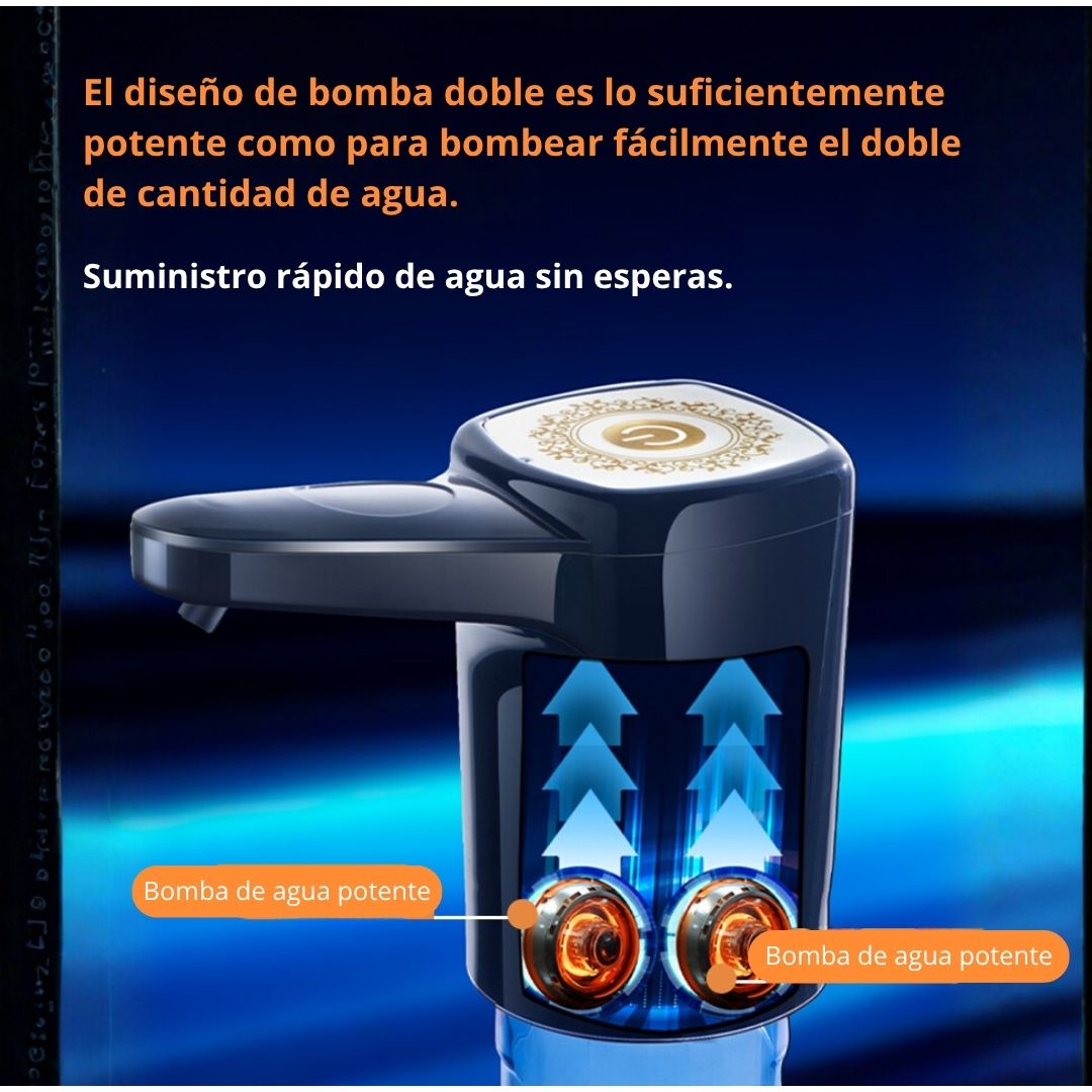 DISPENSADOR DE AGUA ELÉCTRICO AUTOMÁTICO CON BATERÍA RECARGABLE USB PARA BIDONES 5 A 20 LITROS - 3