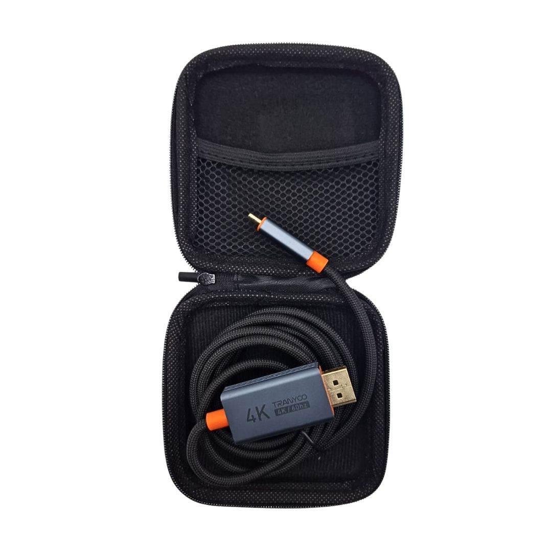 CABLE DE VIDEO TYPE-C A DISPLAYPORT TRANYOO 4K 60 HZ 2 M CON CONECTORES METÁLICOS ANTIDESLIZANTES - 3