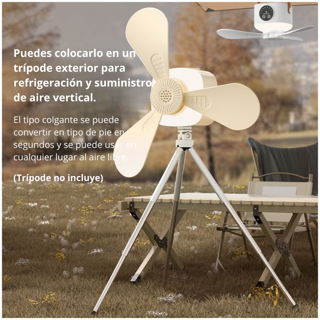 VENTILADOR DE TECHO PORTÁTIL USB TIPO C CON LUZ NOCTURNA, CONTROL REMOTO Y 4 VELOCIDADES - 6