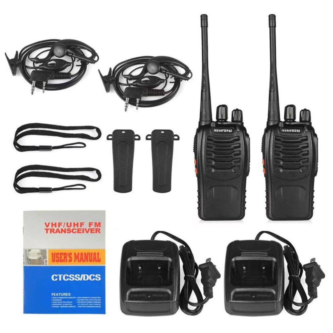 WALKIE TALKIE SEISA UHF 5W 16 CANALES ALCANCE HASTA 5 KM, VOX, LINTERNA, FM Y CTCSS/DCS (2 UNIDADES) - 6