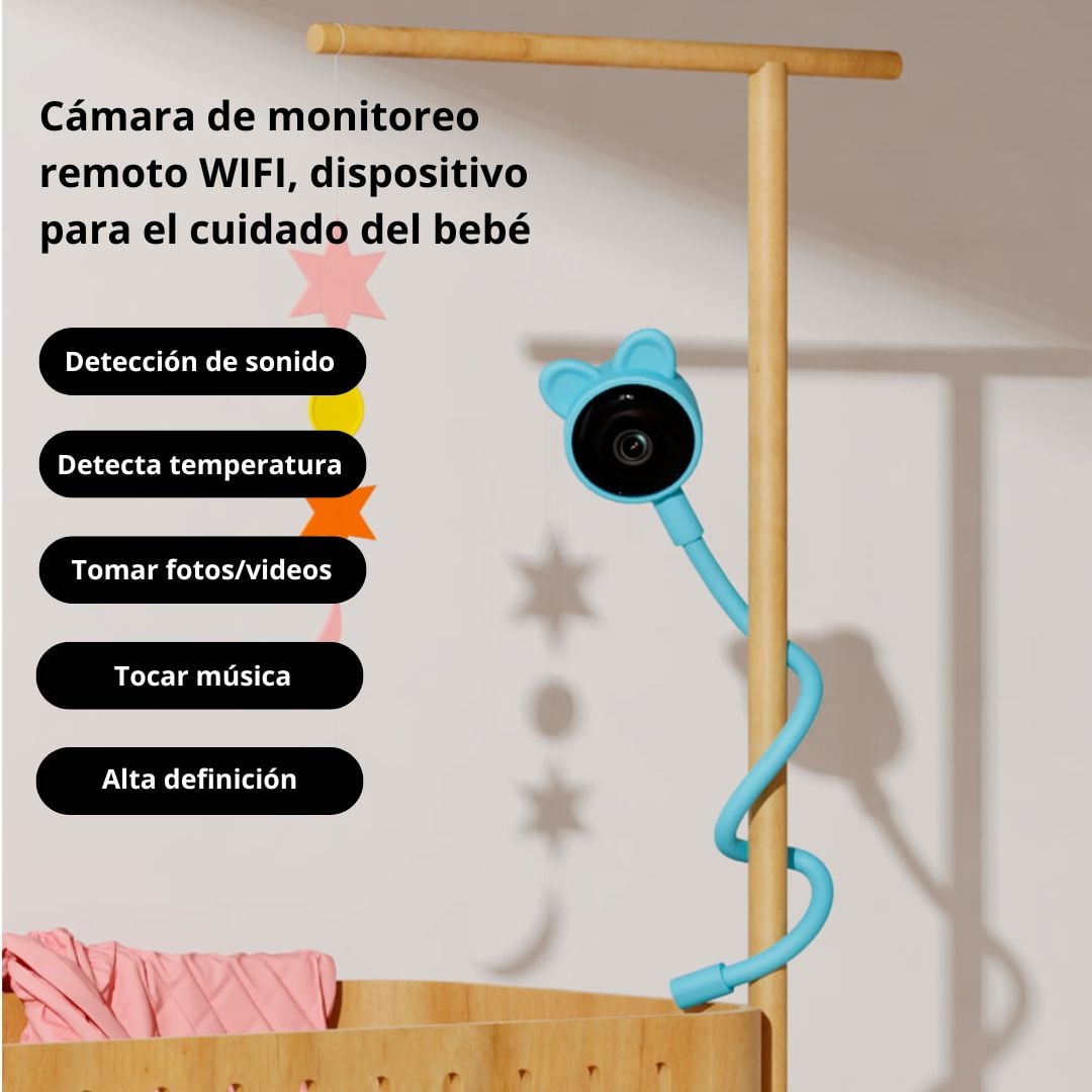 CÁMARA PARA BEBÉ WIFI FULL HD CON VISIÓN NOCTURNA AUDIO BIDIRECCIONAL Y SENSOR DE TEMPERATURA - 4