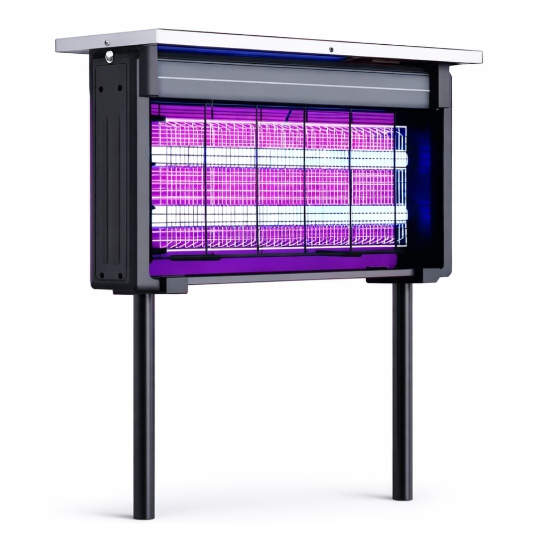 LÁMPARA MATA MOSQUITOS SOLAR PARA EXTERIORES CON LUZ UV CARGA DUAL Y PROTECCIÓN IP65 - 1