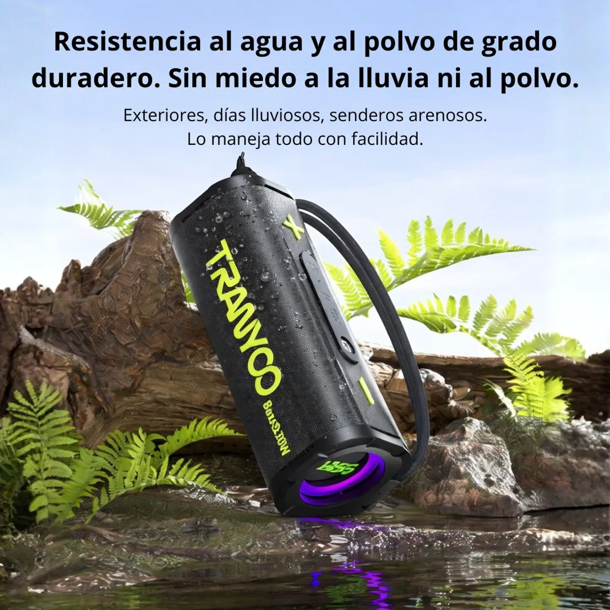 PARLANTE BLUETOOTH PORTÁTIL 30W POTENTE CON LUCES RGB GRAVES REFORZADOS TWS Y MANOS LIBRES - 7