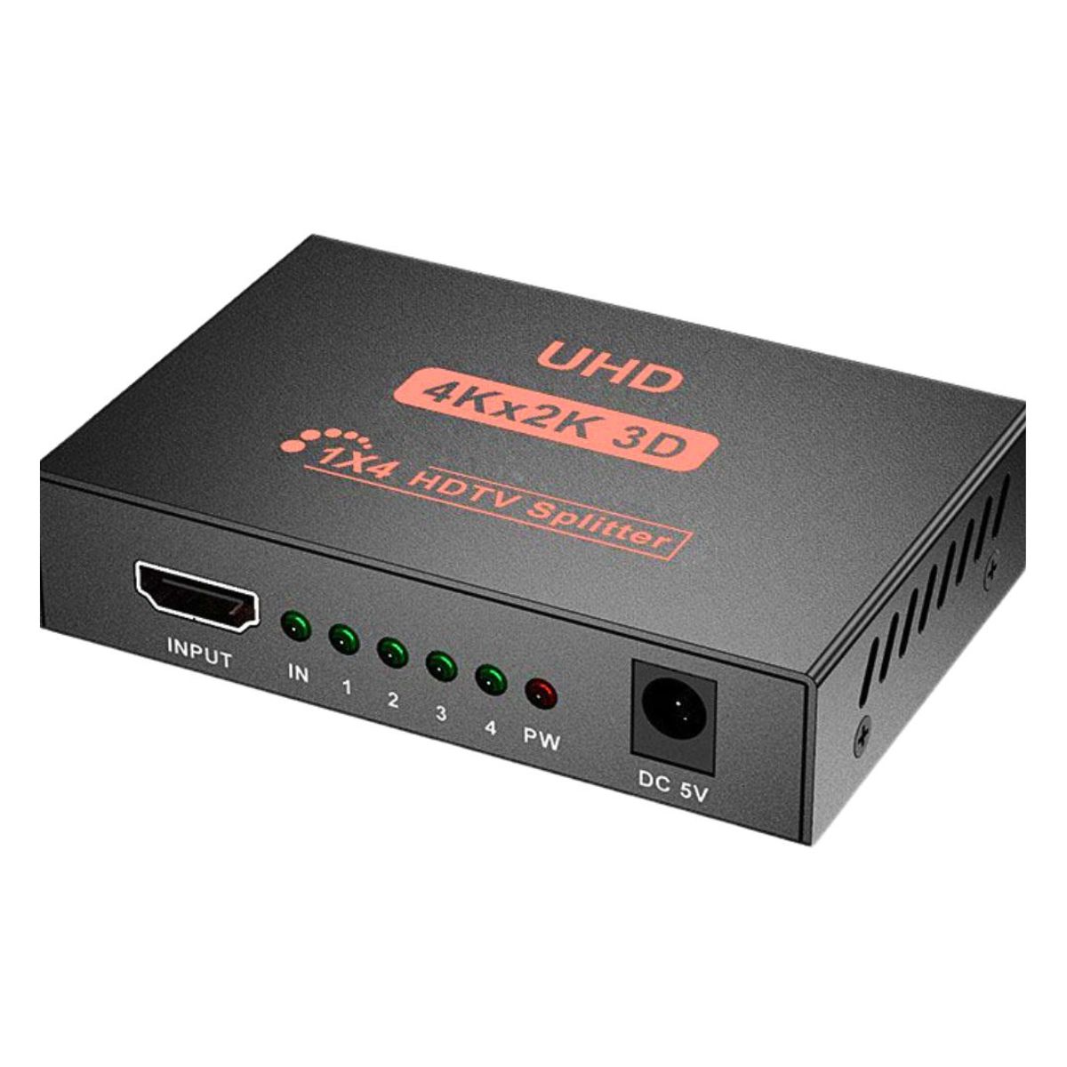 SPLITTER HDMI 1X4 4K UHD 30HZ PARA DUPLICAR SEÑAL A 4 PANTALLAS PLUG Y PLAY DIVISOR HDMI - 1
