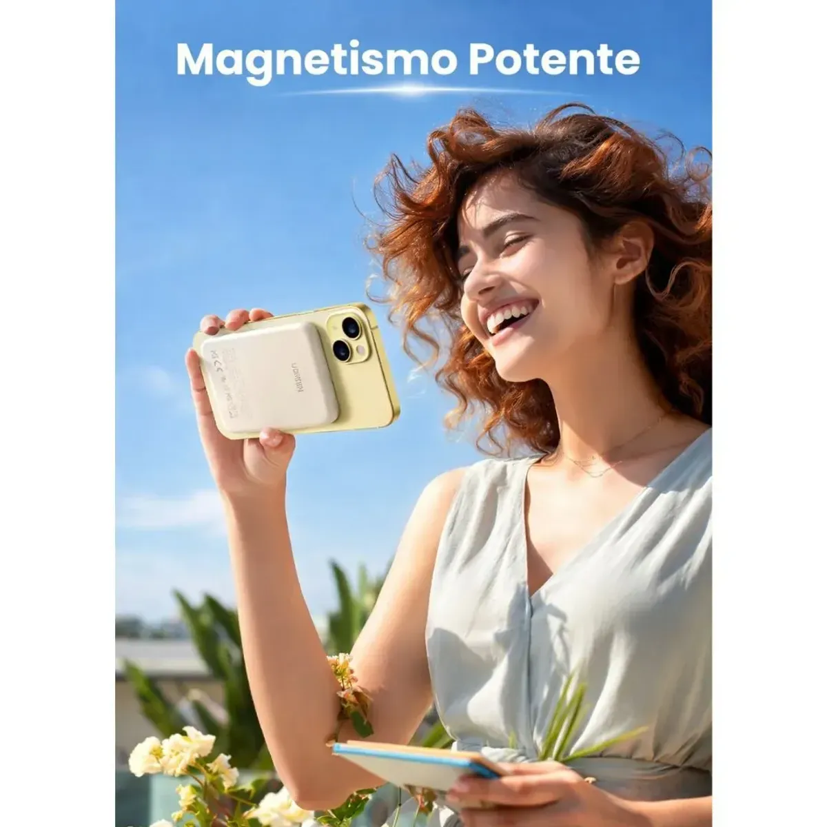 POWER BANK MAGNÉTICO UGREEN 5000MAH 15W USB-C CARGA INALÁMBRICA QI PARA IPHONE PB560 - 5