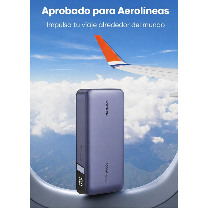 POWER BANK UGREEN 20000MAH 100W PD 3.0 USB-C CARGA RÁPIDA PARA LAPTOP Y CELULAR PB720 - 7