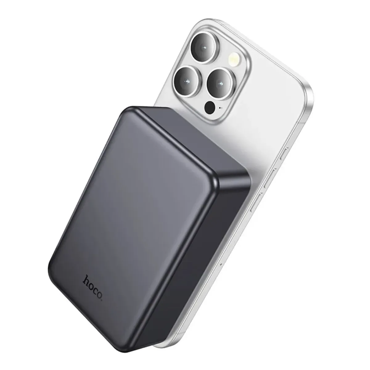 POWER BANK MAGNÉTICO INALÁMBRICO 20000 MAH HOCO J160B CARGA RÁPIDA 20W USB-C Y MAGSAFE - 2