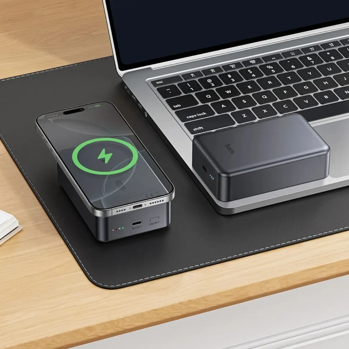 POWER BANK MAGNÉTICO INALÁMBRICO 20000 MAH HOCO J160B CARGA RÁPIDA 20W USB-C Y MAGSAFE - 4