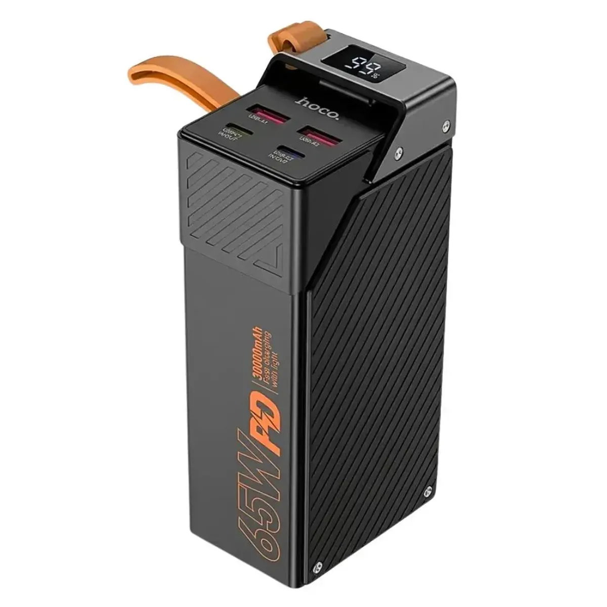 POWER BANK HOCO DB100 30000 MAH 65W PD PARA LAPTOP Y CELULAR CON PANTALLA LED - 5