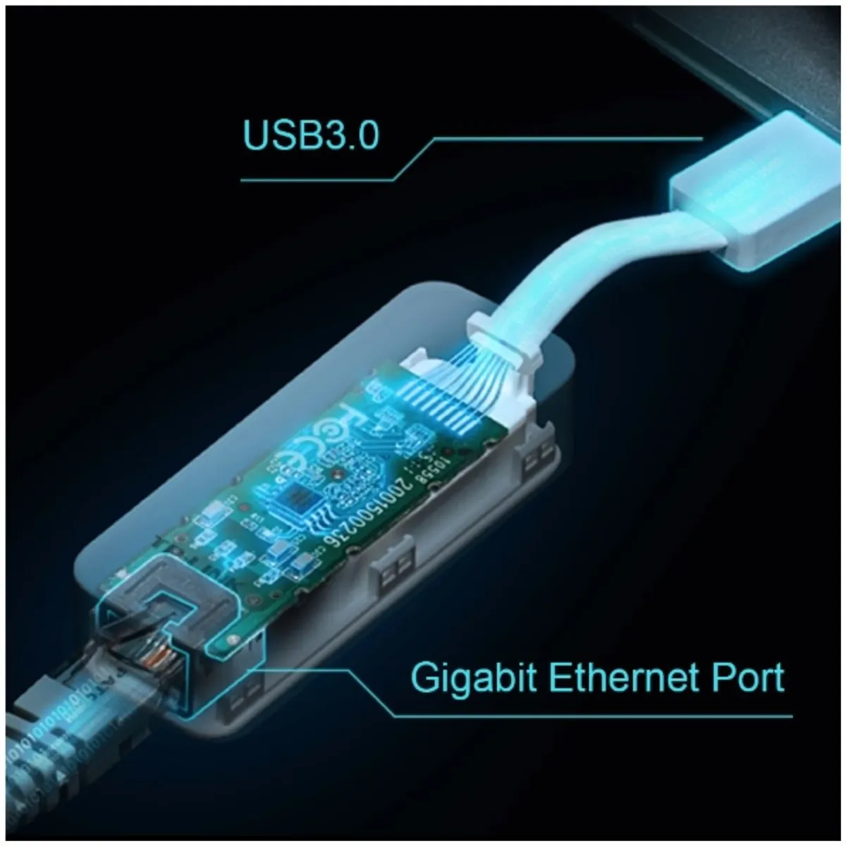 ADAPTADOR USB 3.0 A ETHERNET GIGABIT TP-LINK UE300 RED RJ45 PLUG Y PLAY - 5