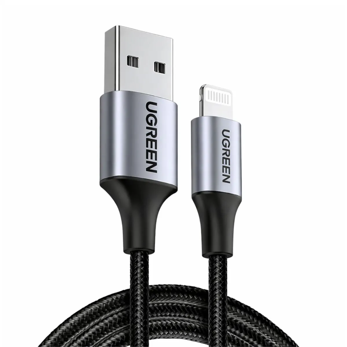 CABLE USB-A A LIGHTNING UGREEN 1 METRO 2.4A MFI CARGA RÁPIDA PARA IPHONE US199 - 1