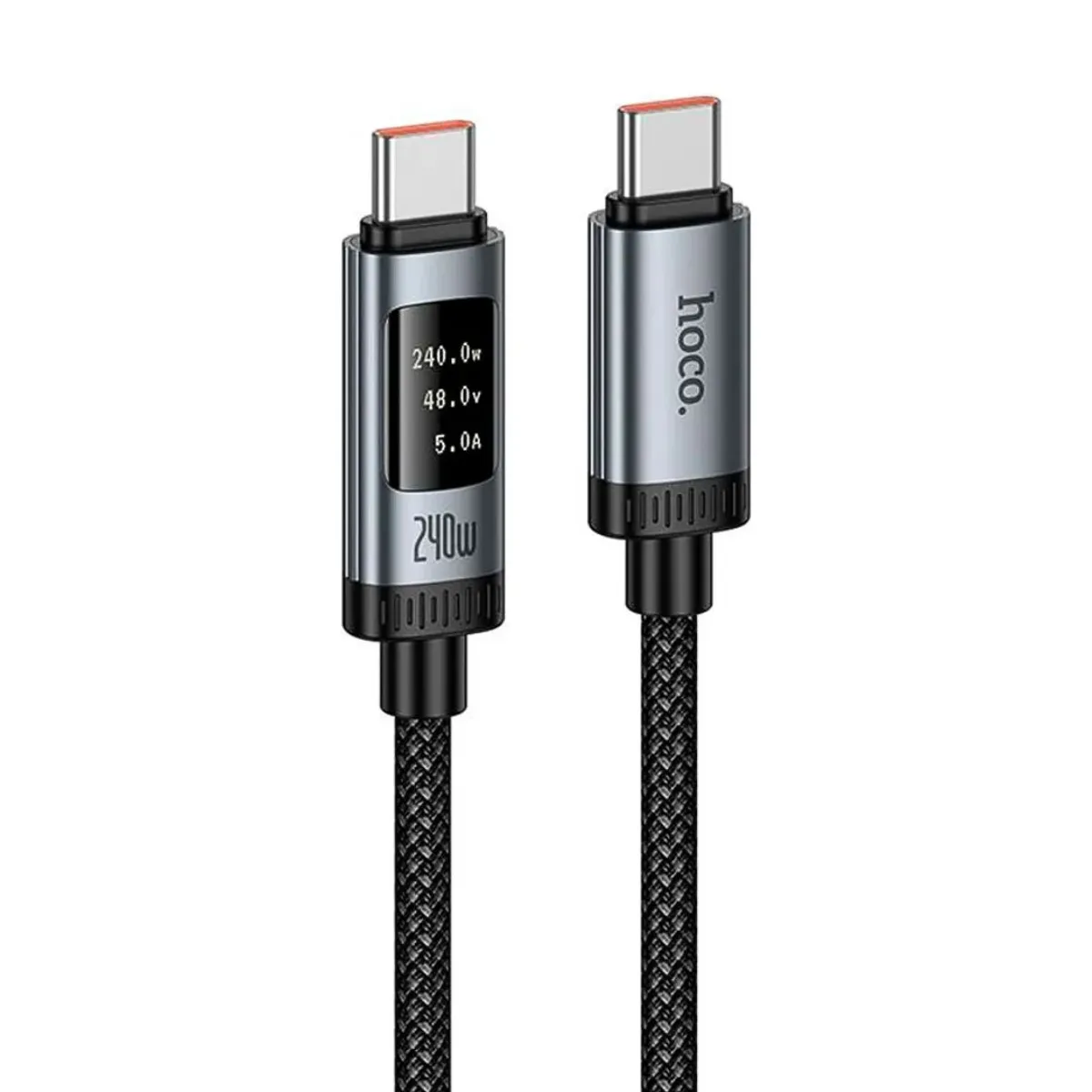 CABLE TIPO C A TIPO C HOCO U148 240W CON PANTALLA DIGITAL OLED Y CARGA RÁPIDA - 1
