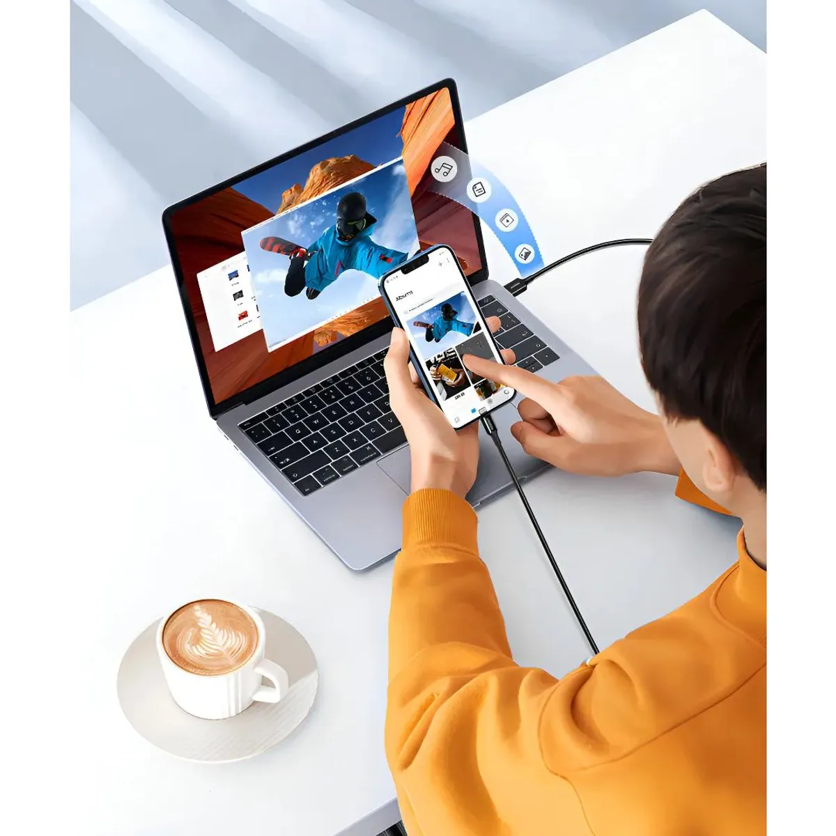 CABLE USB-A A LIGHTNING UGREEN 1 METRO 2.4A MFI CARGA RÁPIDA 480MBPS US155 - 6
