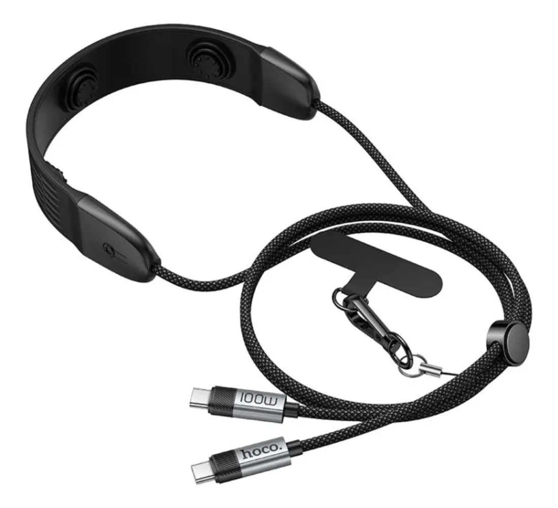 CABLE USB-C A USB-C HOCO U145 100W 1.4M CARGA RÁPIDA CON MASAJEADOR DE CUELLO - 1