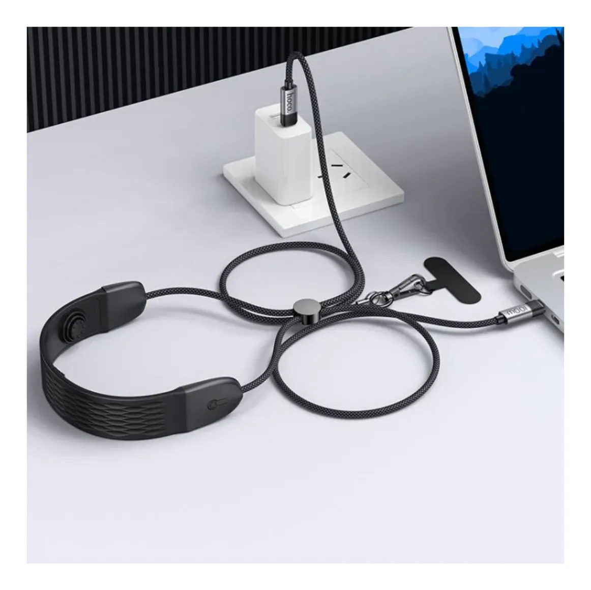 CABLE USB-C A USB-C HOCO U145 100W 1.4M CARGA RÁPIDA CON MASAJEADOR DE CUELLO - 4