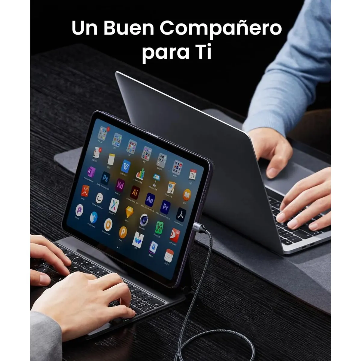CABLE USB-C A USB-C UGREEN US261 60W 1M CARGA RÁPIDA PD TRENZADO - 5