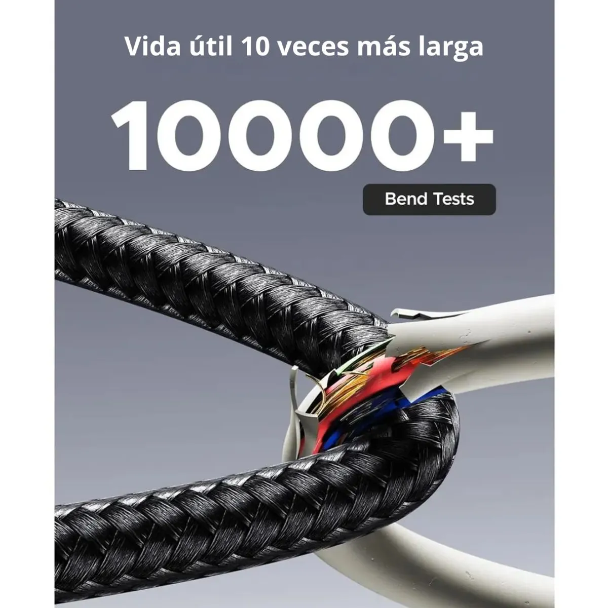 CABLE USB-C A USB-C UGREEN L530 240W 1M PANTALLA DIGITAL CARGA RÁPIDA PD TRENZADO - 2