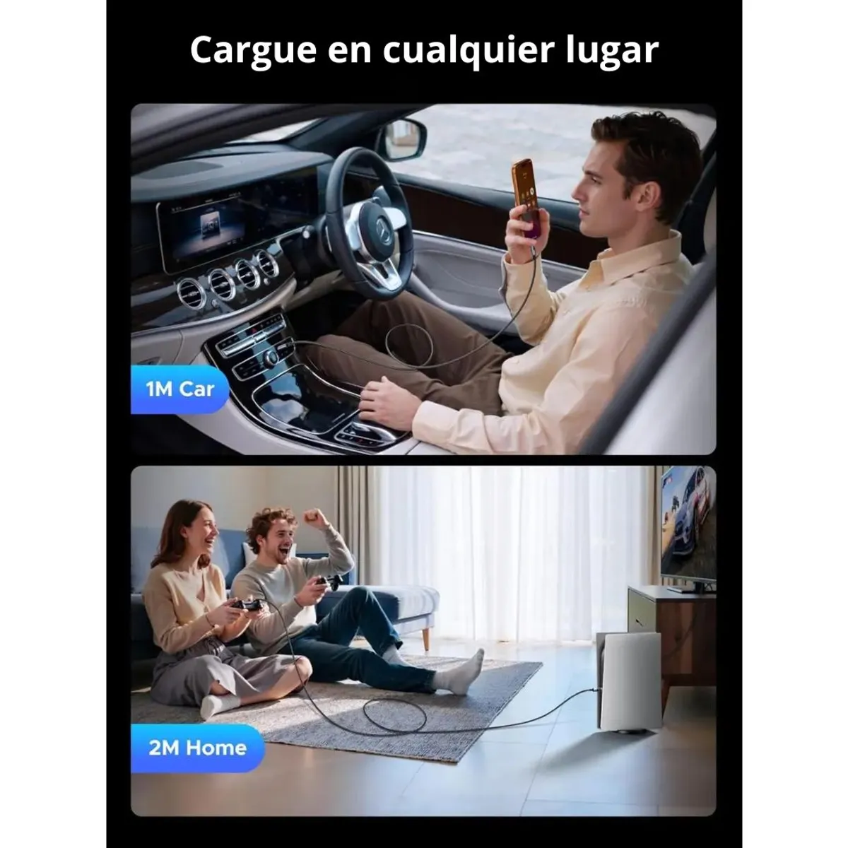 CABLE USB-C A USB-C UGREEN L530 240W 1M PANTALLA DIGITAL CARGA RÁPIDA PD TRENZADO - 4