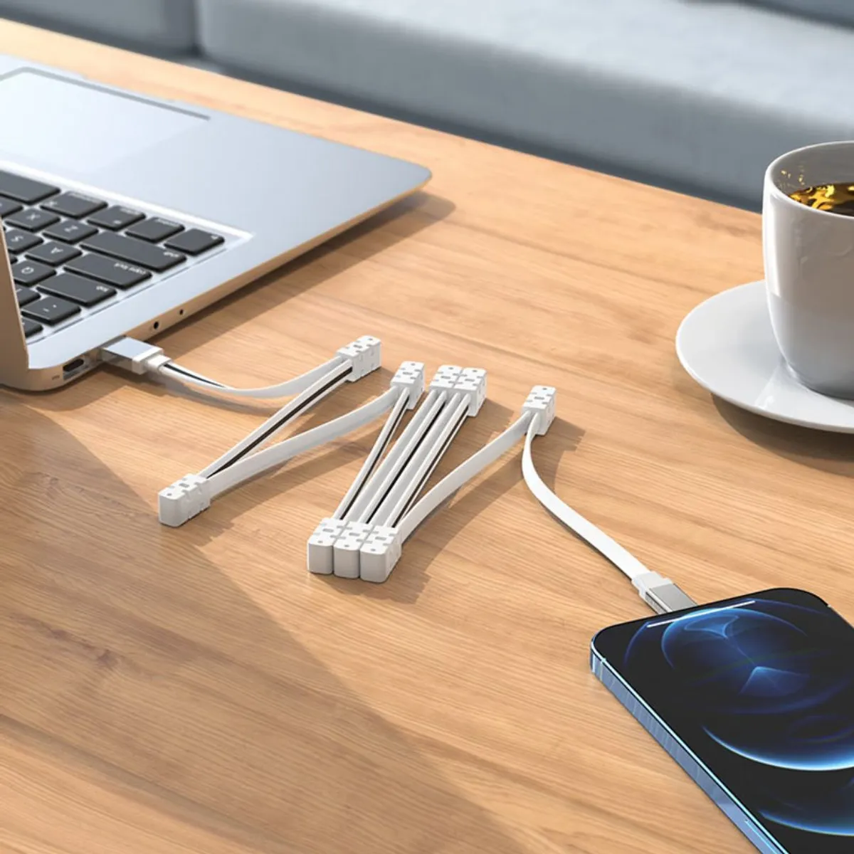 CABLE USB-A A LIGHTNING HOCO U103 PARA IPHONE 2.4A 1M MAGNÉTICO ANTIENREDOS - 4