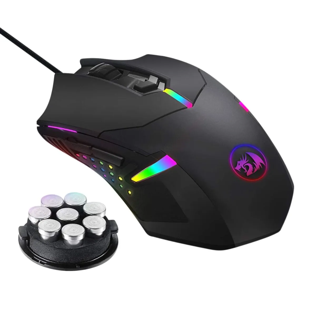 MOUSE GAMER REDRAGON M601-RGB CENTROPHORUS2 7200 DPI RGB CON 6 BOTONES PROGRAMABLES - 7