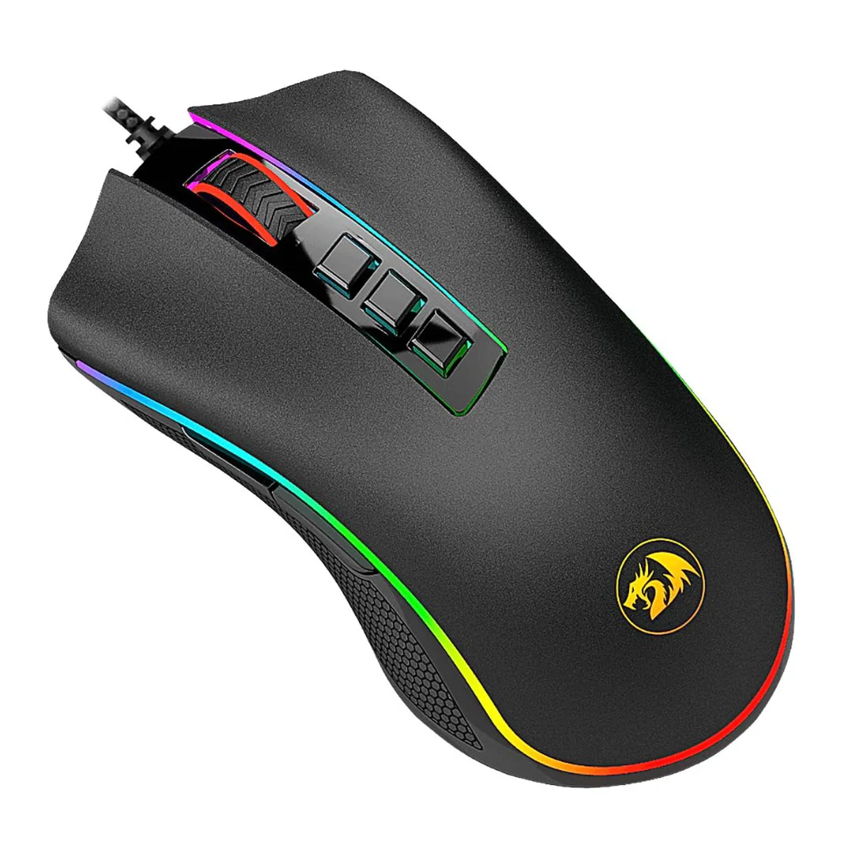 MOUSE GAMER REDRAGON M711 COBRA RGB 10000 DPI CON 8 BOTONES PROGRAMABLES Y SOFTWARE - 1