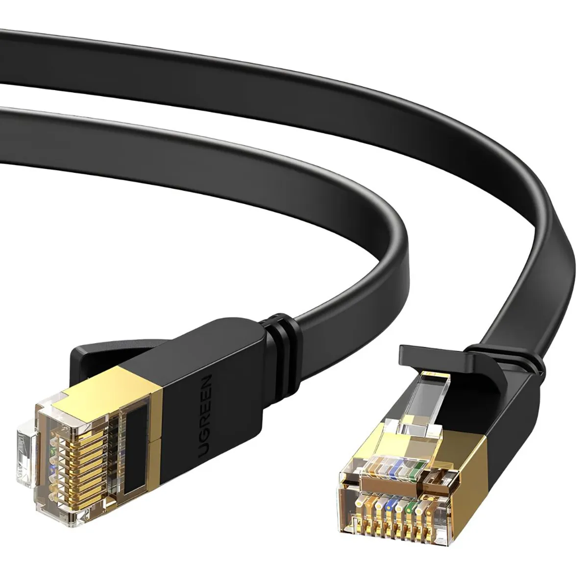 CABLE ETHERNET UGREEN NW106 CAT 7 PLANO 1M 10GBPS RJ45 PARA PS5 XBOX PC ROUTER SMART TV - 2