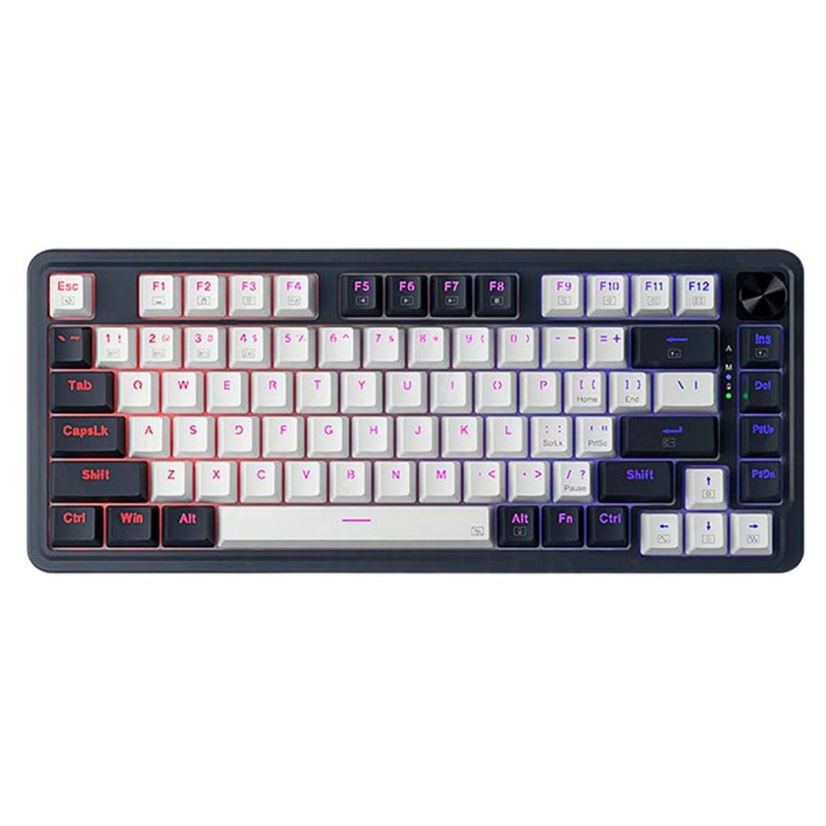 TECLADO MECÁNICO GAMER REDRAGON UCAL PRO K673 75% INALÁMBRICO BLUETOOTH RGB CON PERILLA - 1