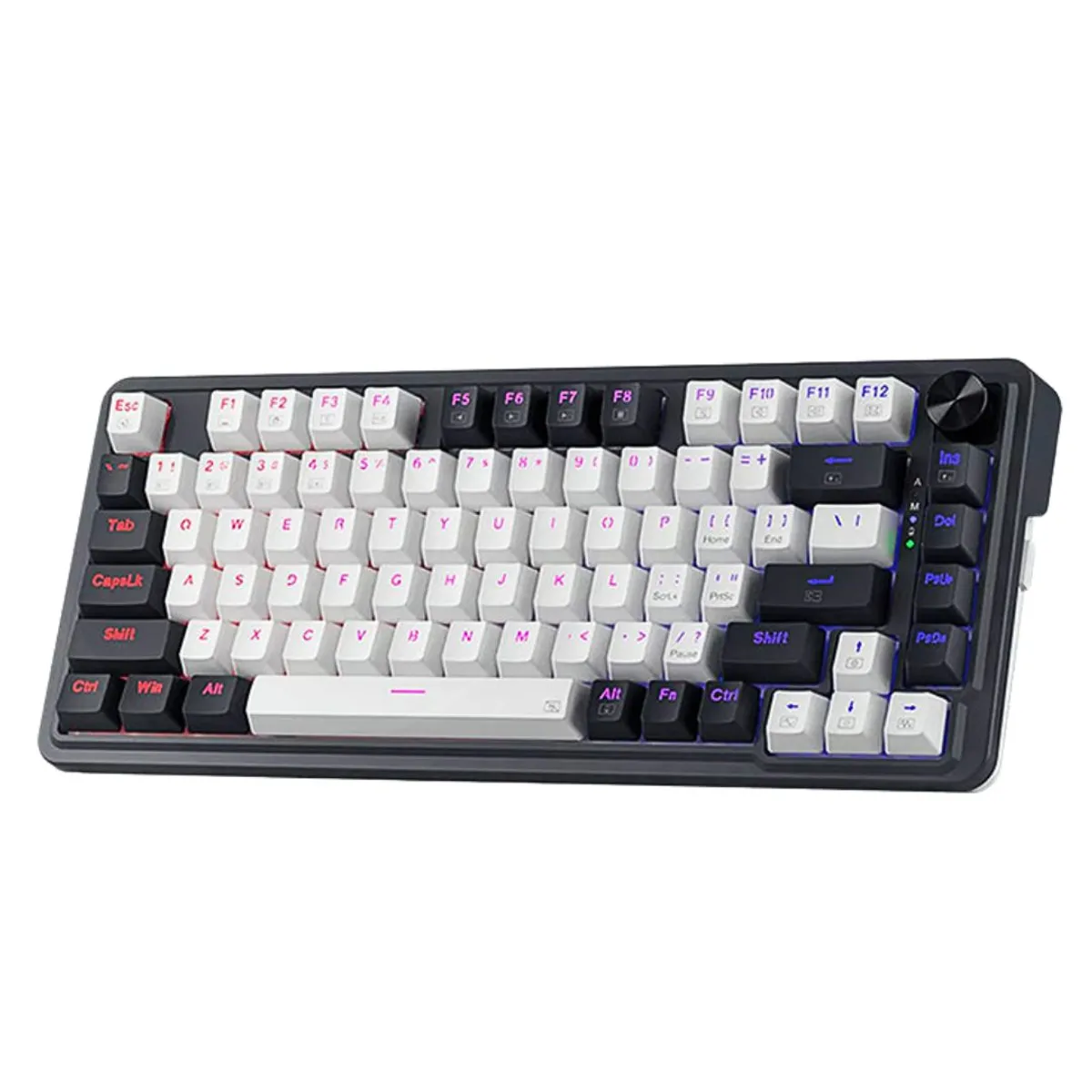 TECLADO MECÁNICO GAMER REDRAGON UCAL PRO K673 75% INALÁMBRICO BLUETOOTH RGB CON PERILLA - 2