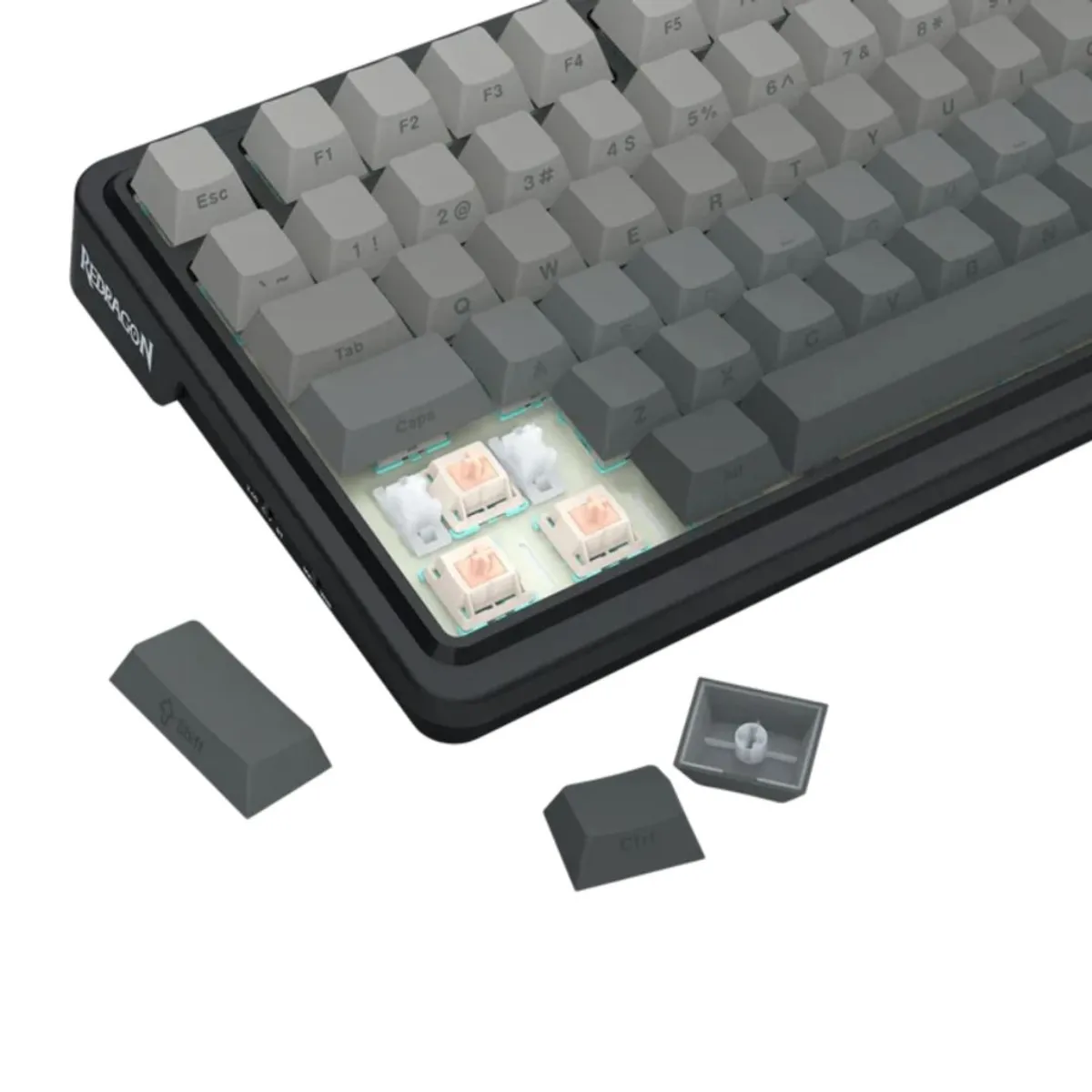 TECLADO MECÁNICO GAMER REDRAGON EISA PRO K686SP-RGB-PRO 99 TECLAS BLUETOOTH RGB CON PERILLA - 4