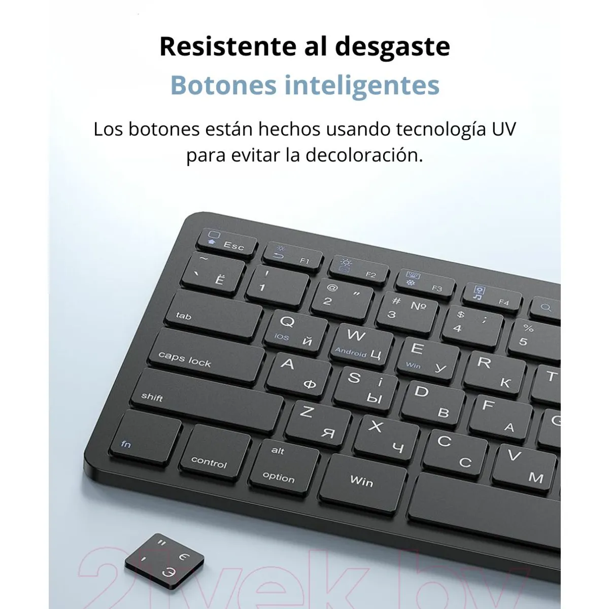 TECLADO INALÁMBRICO HOCO DI18 BLUETOOTH 5.0 Y 2.4G RECARGABLE PARA PC LAPTOP TABLET Y CELULAR - 5