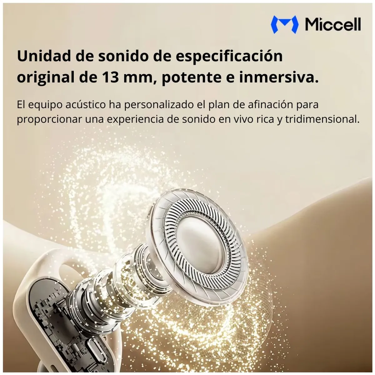 AUDÍFONOS BLUETOOTH OÍDO ABIERTO CON CLIP INALÁMBRICOS ESTUCHE DE CARGA MICCELL VQ-BH31 - 5