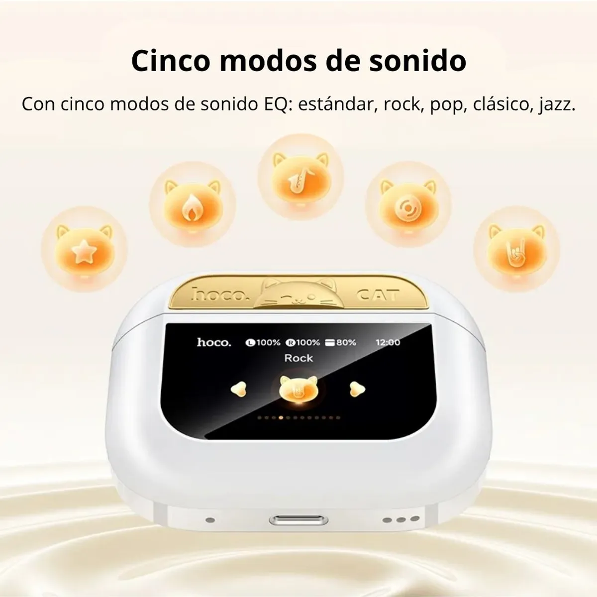 AUDÍFONOS BLUETOOTH HOCO EW88 TWS CON ANC PANTALLA TÁCTIL LCD Y BLUETOOTH 5.4 - 5