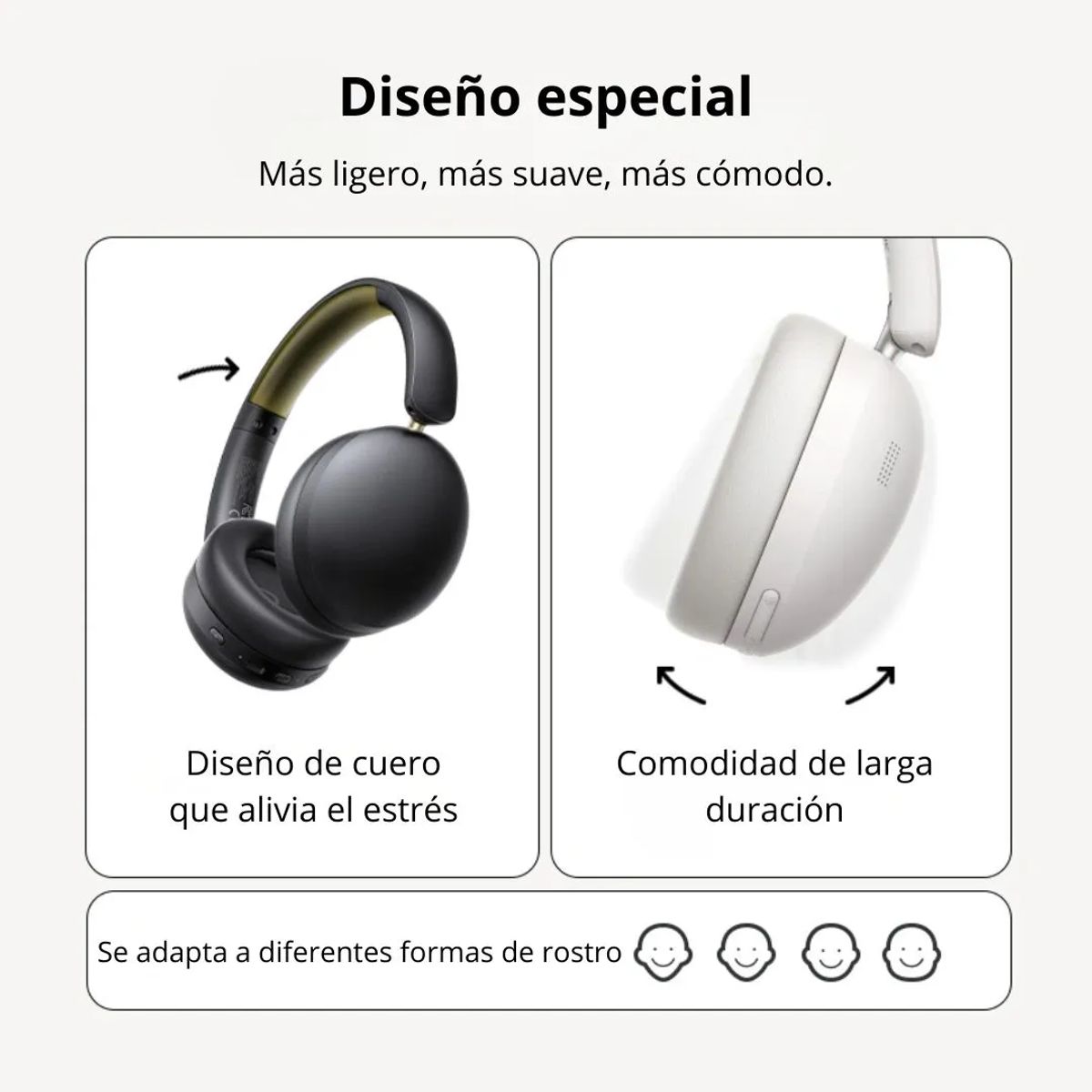 AUDÍFONOS BLUETOOTH UGREEN STUDIO MAX2 HP205 OVER EAR 80H CON CARGA RÁPIDA - 3