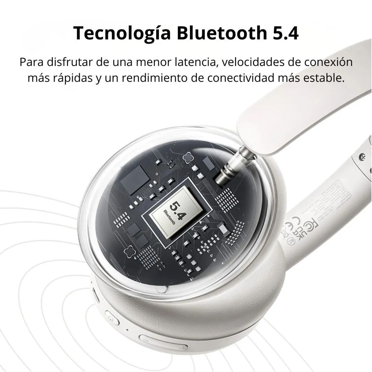AUDÍFONOS BLUETOOTH UGREEN STUDIO MAX2 HP205 OVER EAR 80H CON CARGA RÁPIDA - 7