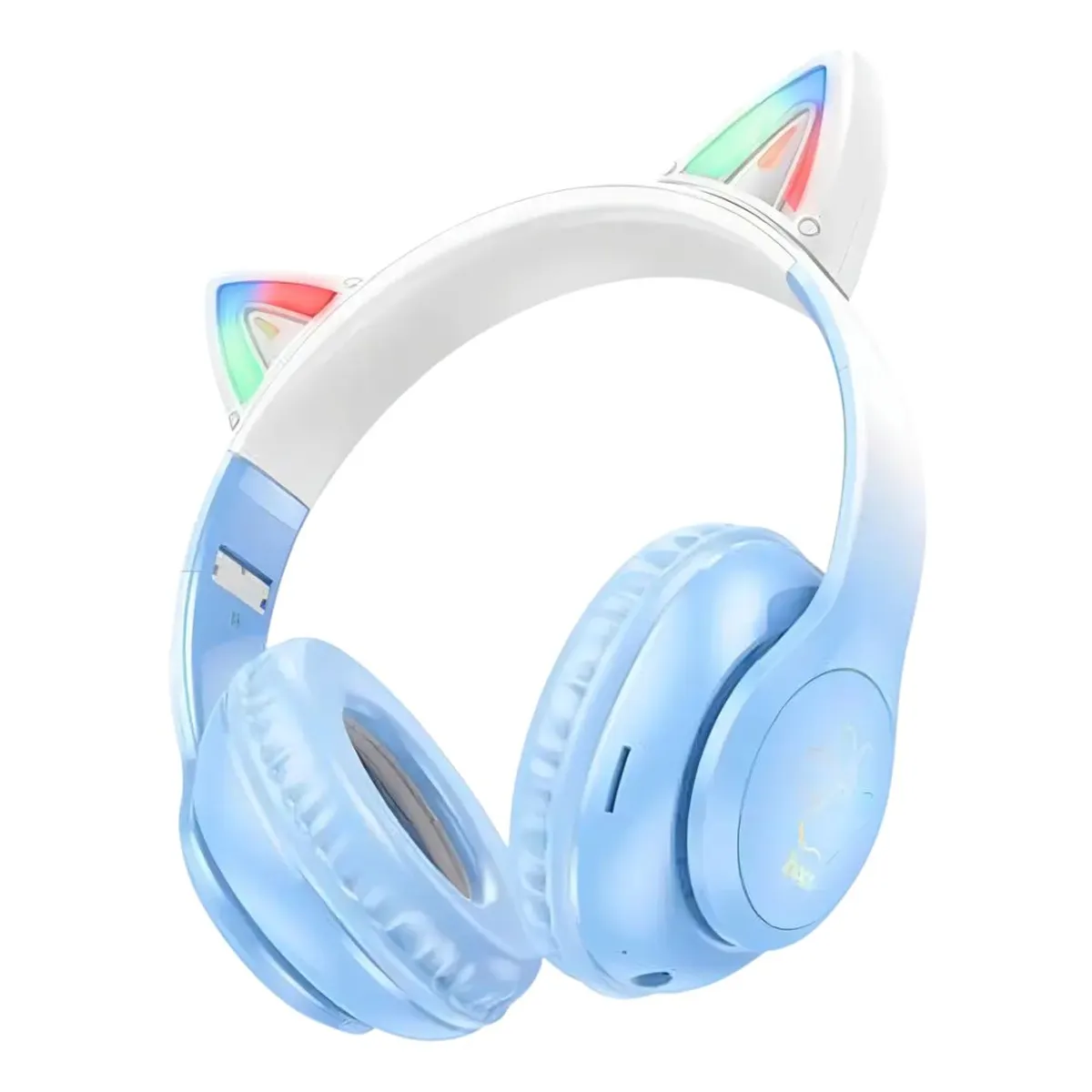 AUDÍFONOS BLUETOOTH HOCO W42 CAT EARS RGB CON MICRÓFONO LUCES LED TF Y AUX - 1