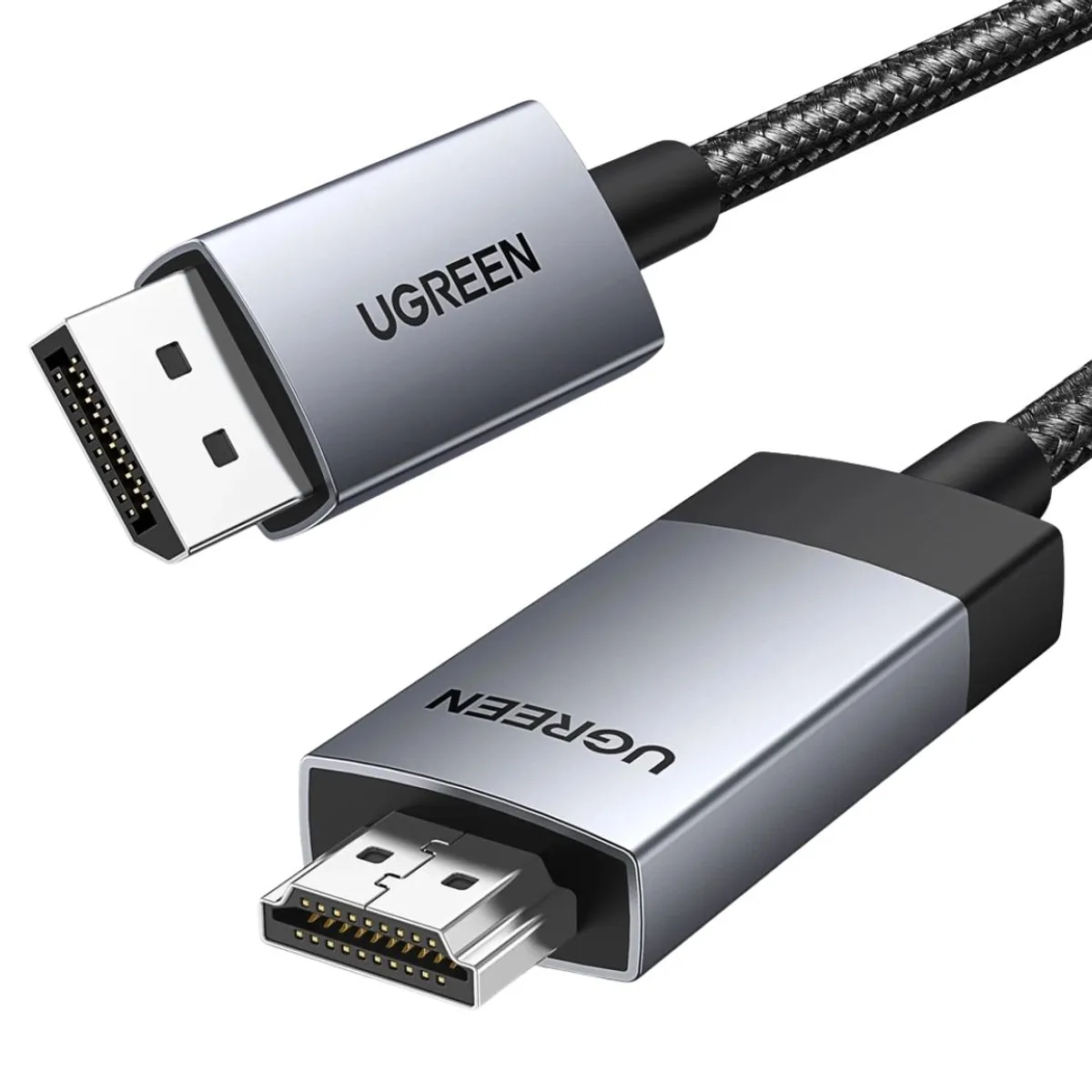 CABLE DISPLAYPORT A HDMI UGREEN DP119 3M 4K 60HZ 2K 144HZ PARA MONITOR TV PROYECTOR Y LAPTOP - 1