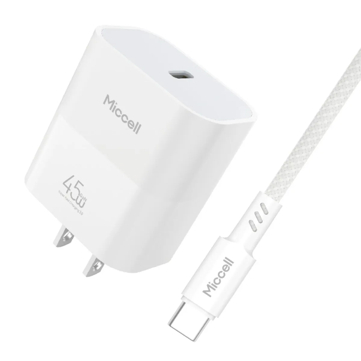 CARGADOR RÁPIDO MICCELL 45W GAN USB-C PD PPS PARA SAMSUNG SUPER FAST CHARGING 2.0 - 1