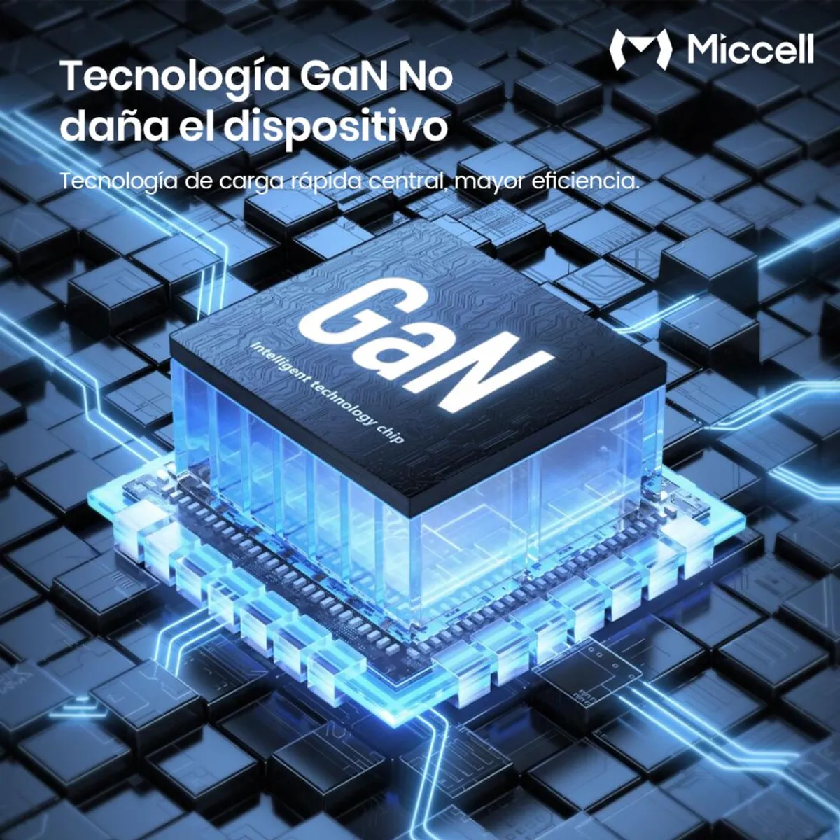 CARGADOR RÁPIDO MICCELL 45W GAN USB-C PD PPS PARA SAMSUNG SUPER FAST CHARGING 2.0 - 3