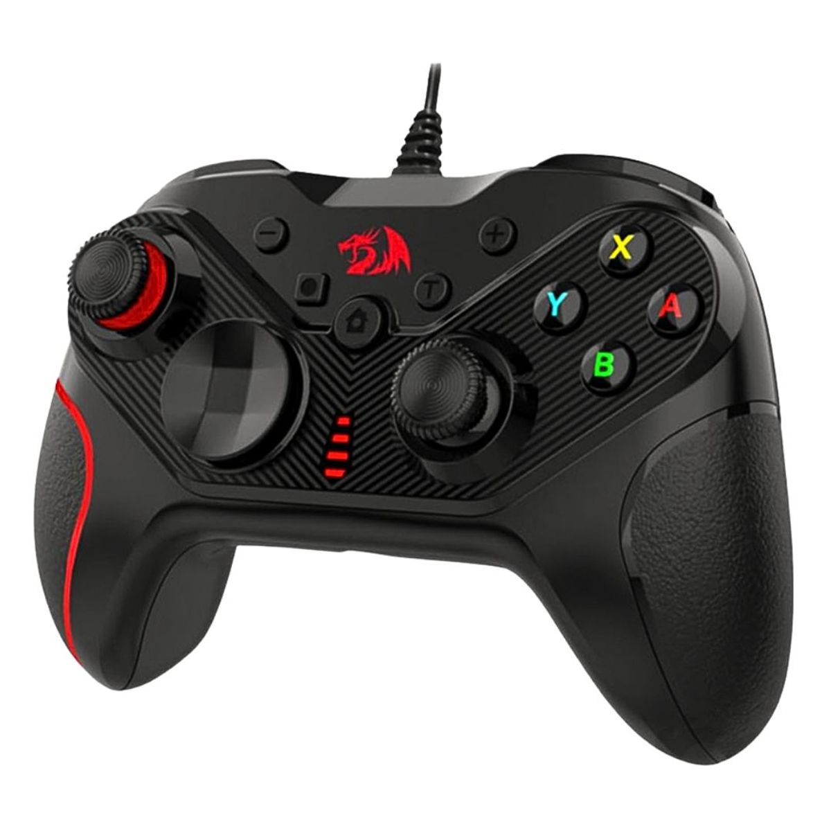 MANDO CON CABLE REDRAGON RIFT G710 PARA PC SWITCH Y PS3 USB CON VIBRACIÓN Y TURBO - 1