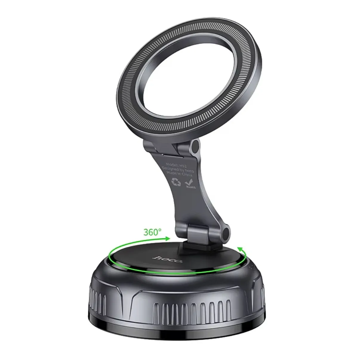 SOPORTE MAGNÉTICO PARA CELULAR HOCO H92 CON VENTOSA DE SUCCIÓN Y ROTACIÓN 360° PARA AUTO - 1