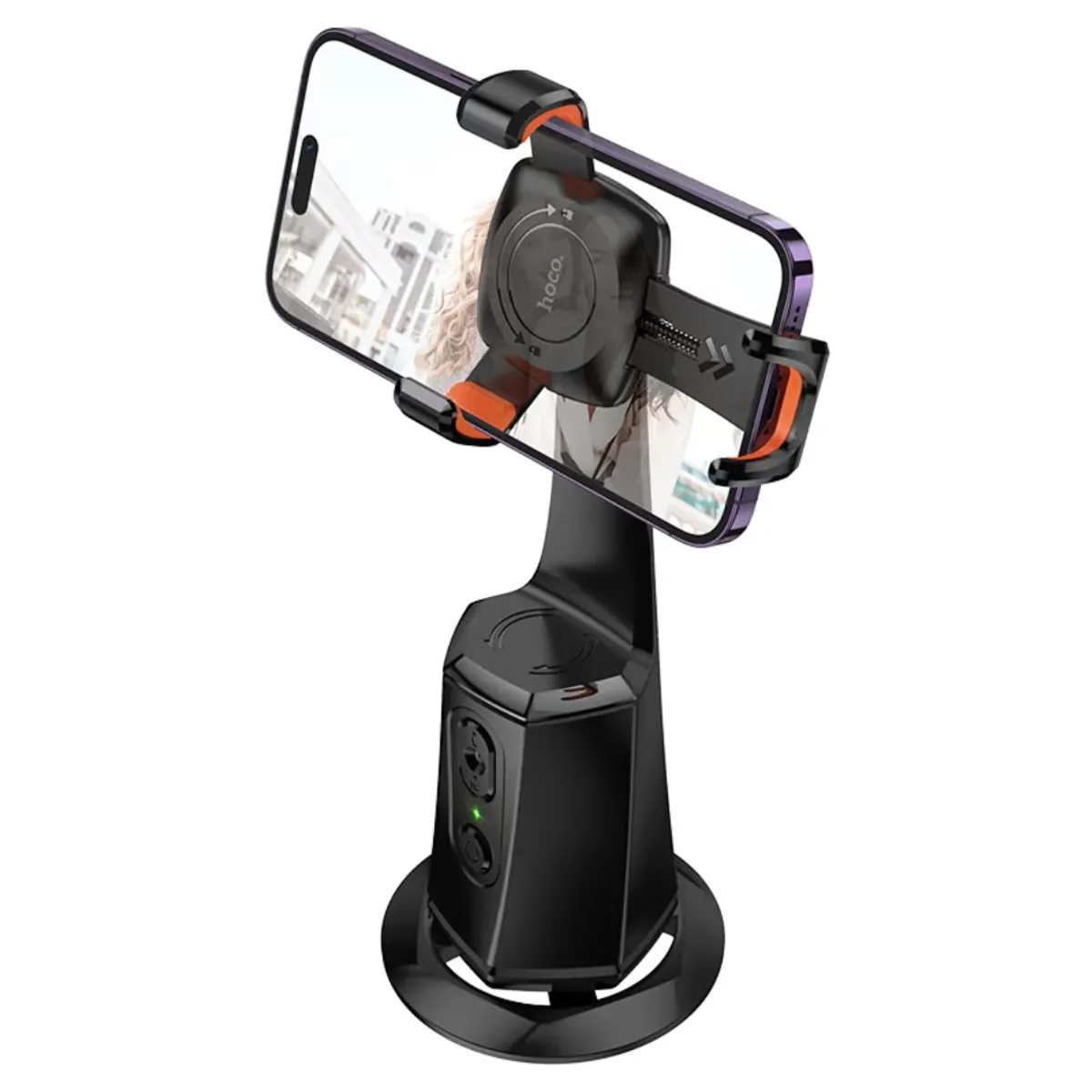 SOPORTE INTELIGENTE HOCO K26 PARA CELULAR CON SEGUIMIENTO FACIAL 360° Y GESTOS - 4