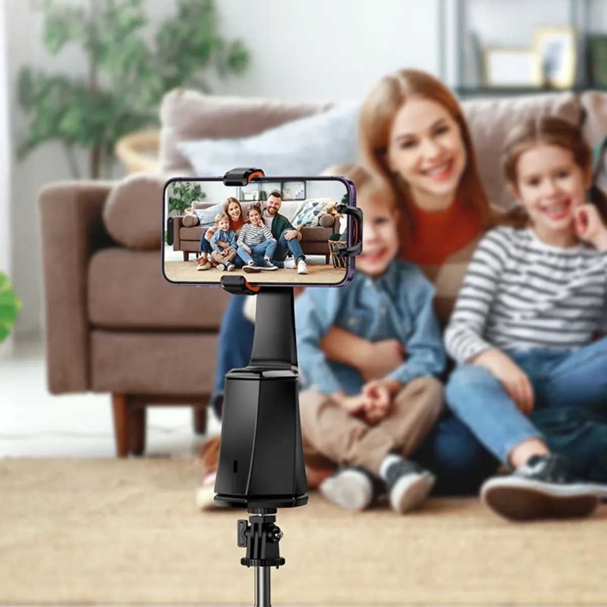 SOPORTE INTELIGENTE HOCO K26 PARA CELULAR CON SEGUIMIENTO FACIAL 360° Y GESTOS - 6
