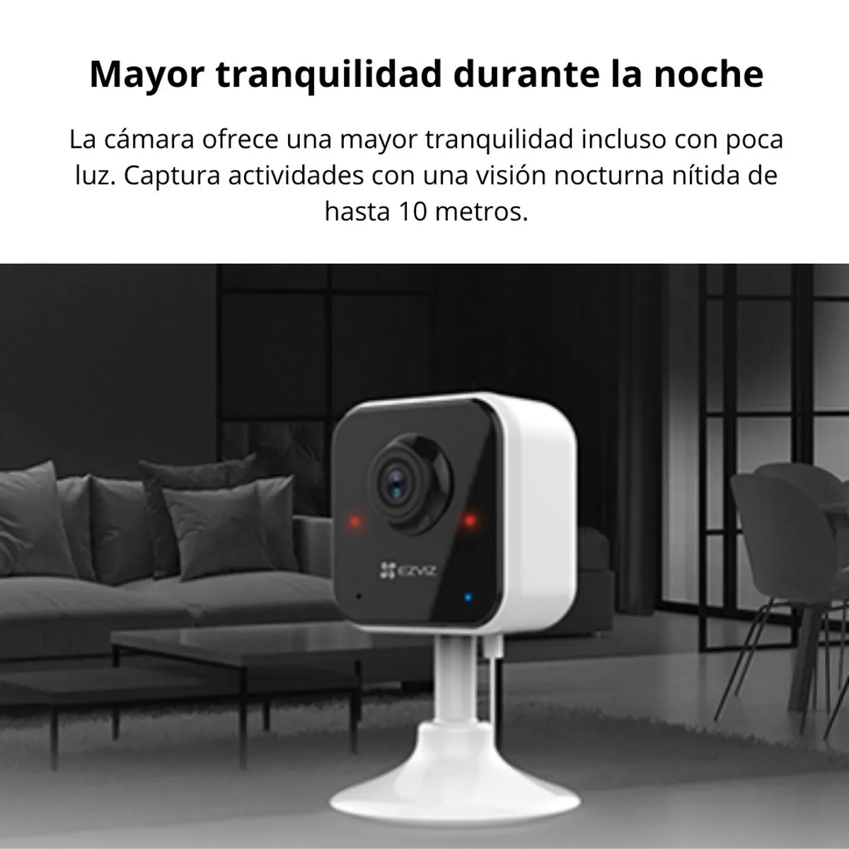 CÁMARA WIFI INTERIOR EZVIZ H1C 1080P CON AUDIO BIDIRECCIONAL VISIÓN NOCTURNA Y ALEXA - 4