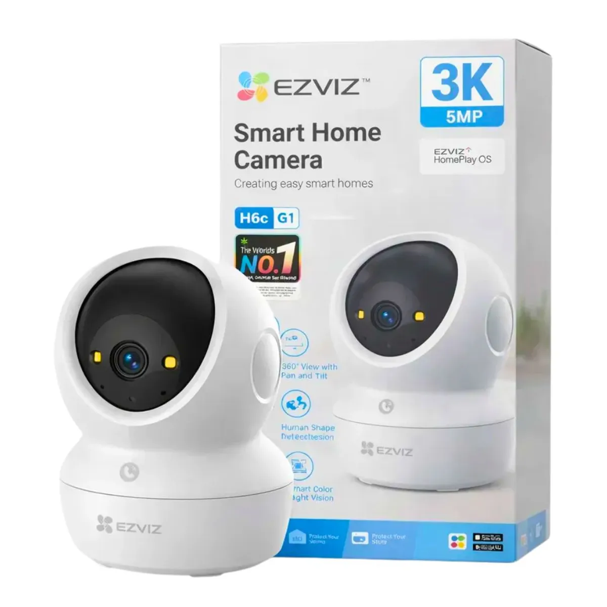 CÁMARA WIFI INTERIOR EZVIZ H6C PRO 3K PTZ CON SEGUIMIENTO IA AUDIO Y VISIÓN NOCTURNA COLOR - 7