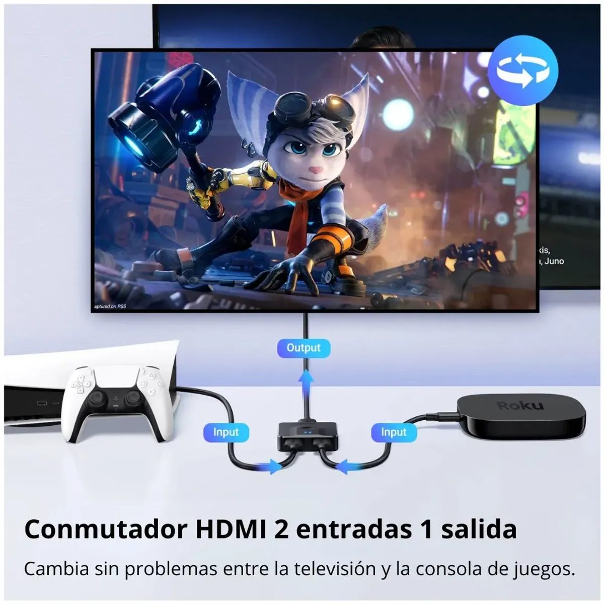SWITCH HDMI BIDIRECCIONAL UGREEN CM217 2X1 1X2 4K 60HZ SELECTOR MANUAL - 8