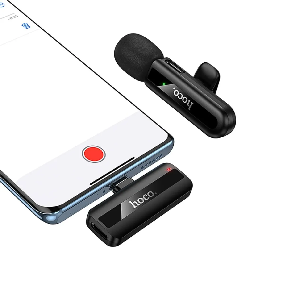 MICRÓFONO SOLAPERO INALÁMBRICO HOCO L20 FAIR USB-C CON REDUCCIÓN DE RUIDO Y PLUG AND PLAY - 3